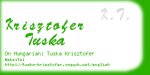 krisztofer tuska business card